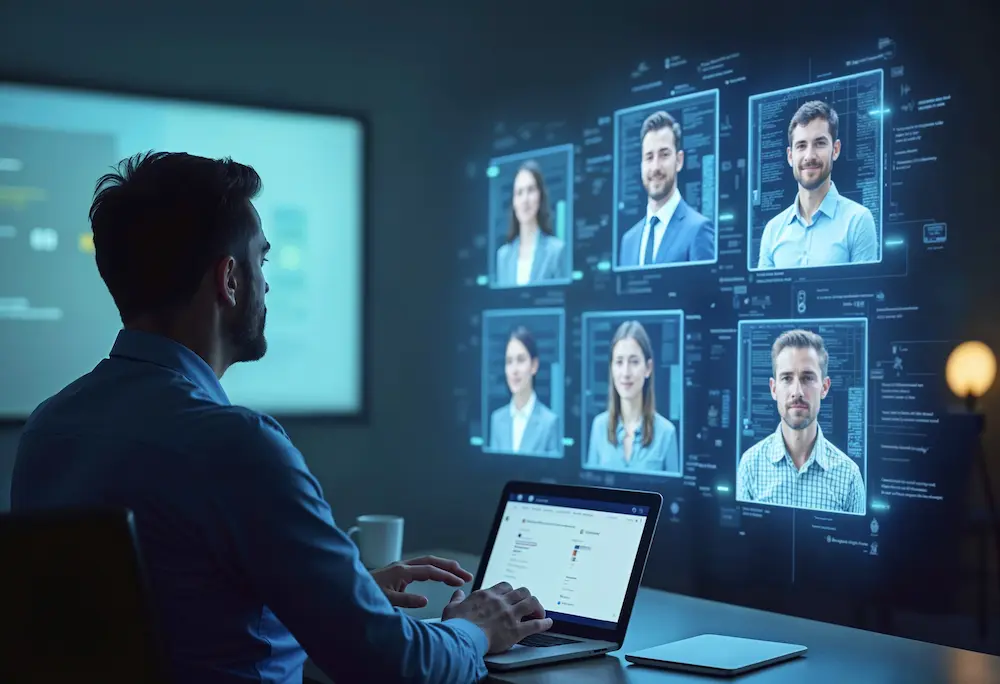 Remote specialists collaborating with an internal business team
