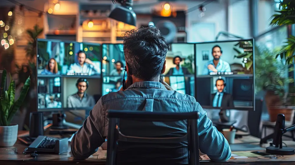 Dedicated digital professionals working together in a modern office