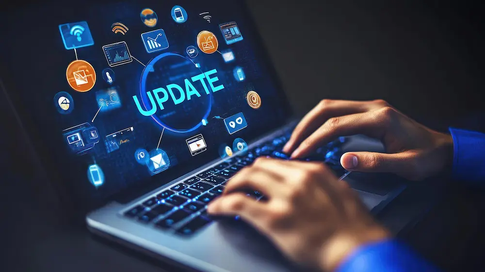 Website support team reviewing ongoing improvements