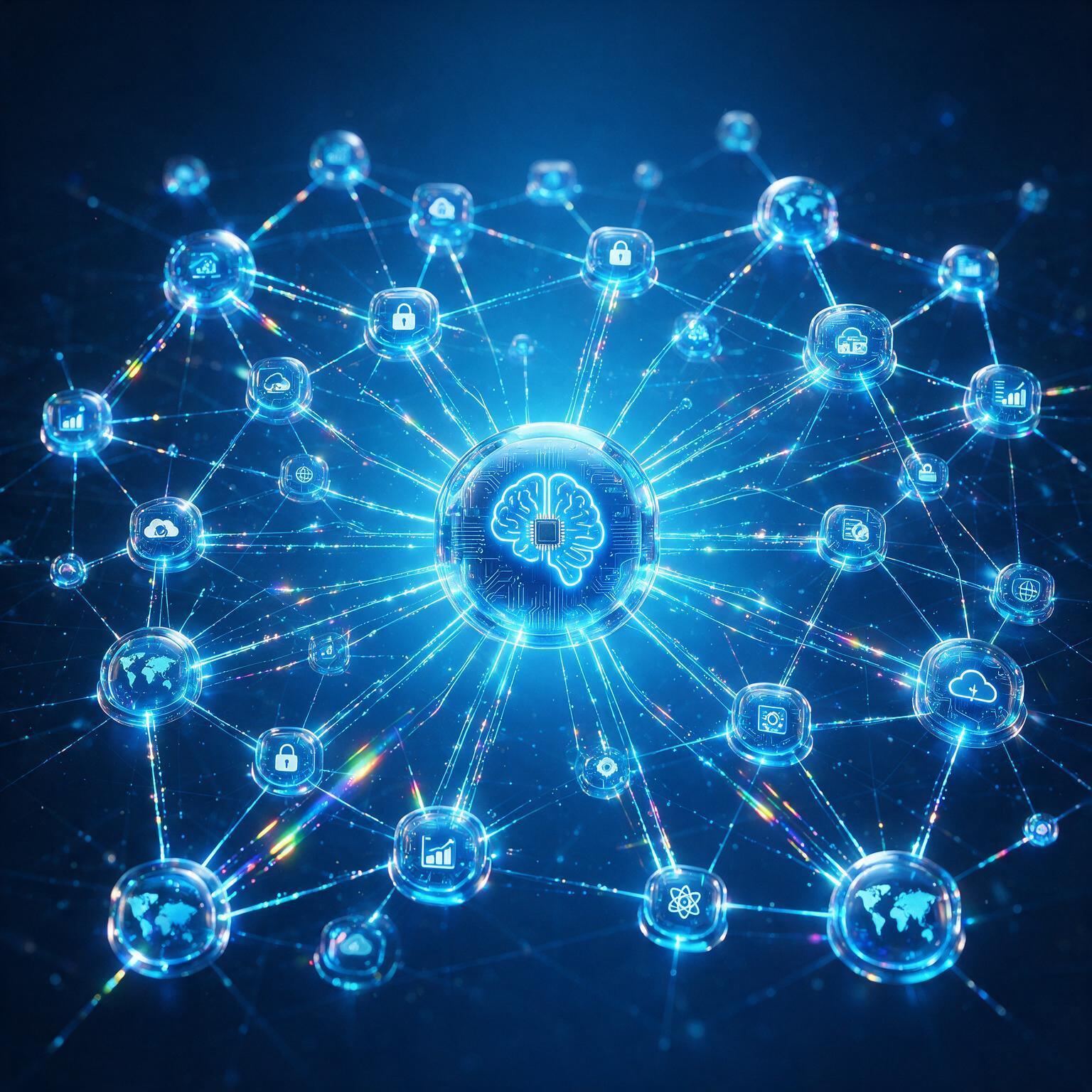 Professional services digital solutions connecting AI, cloud technology, cybersecurity, analytics and business systems