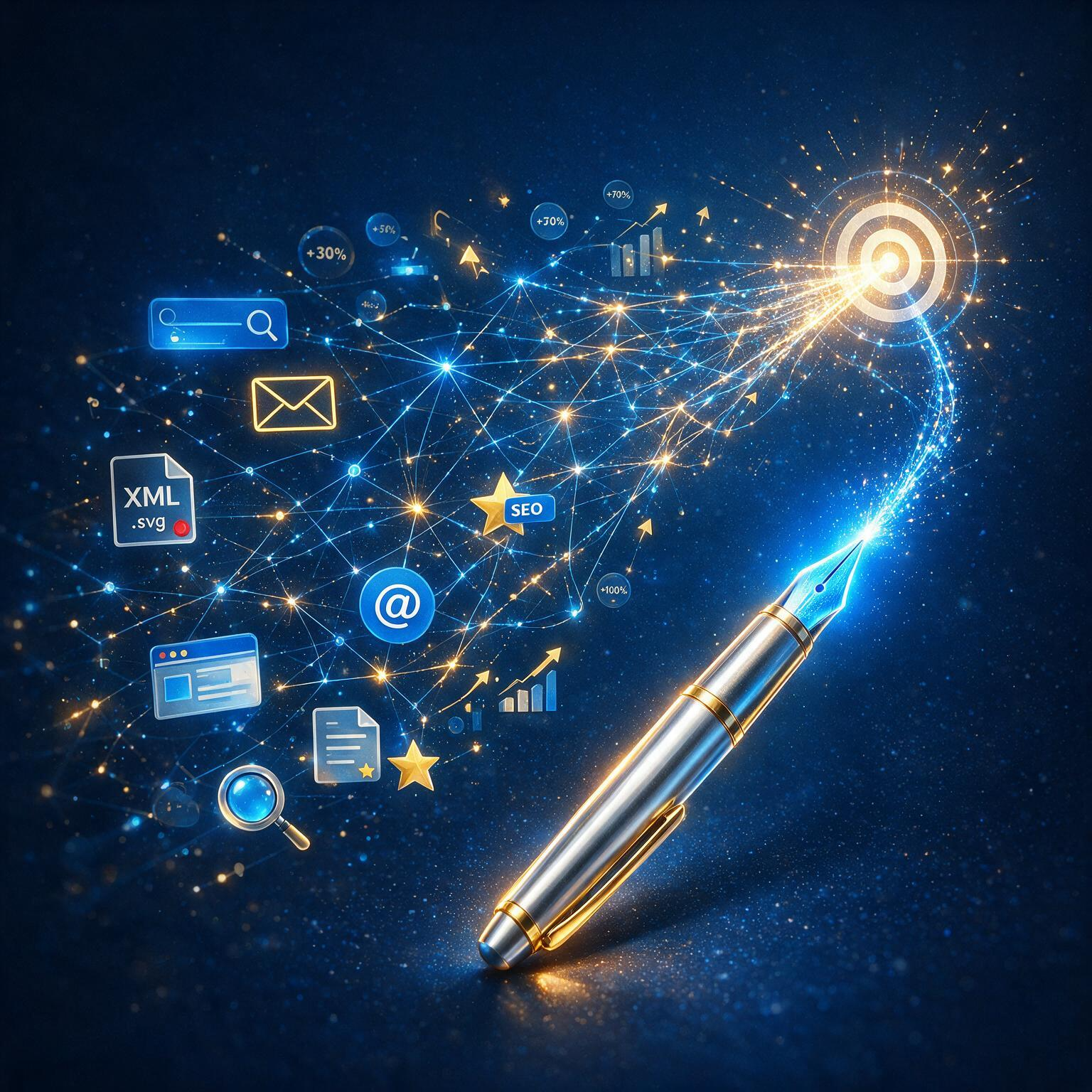 SEO content writer creating optimized website content supported by keyword research and search performance analysis